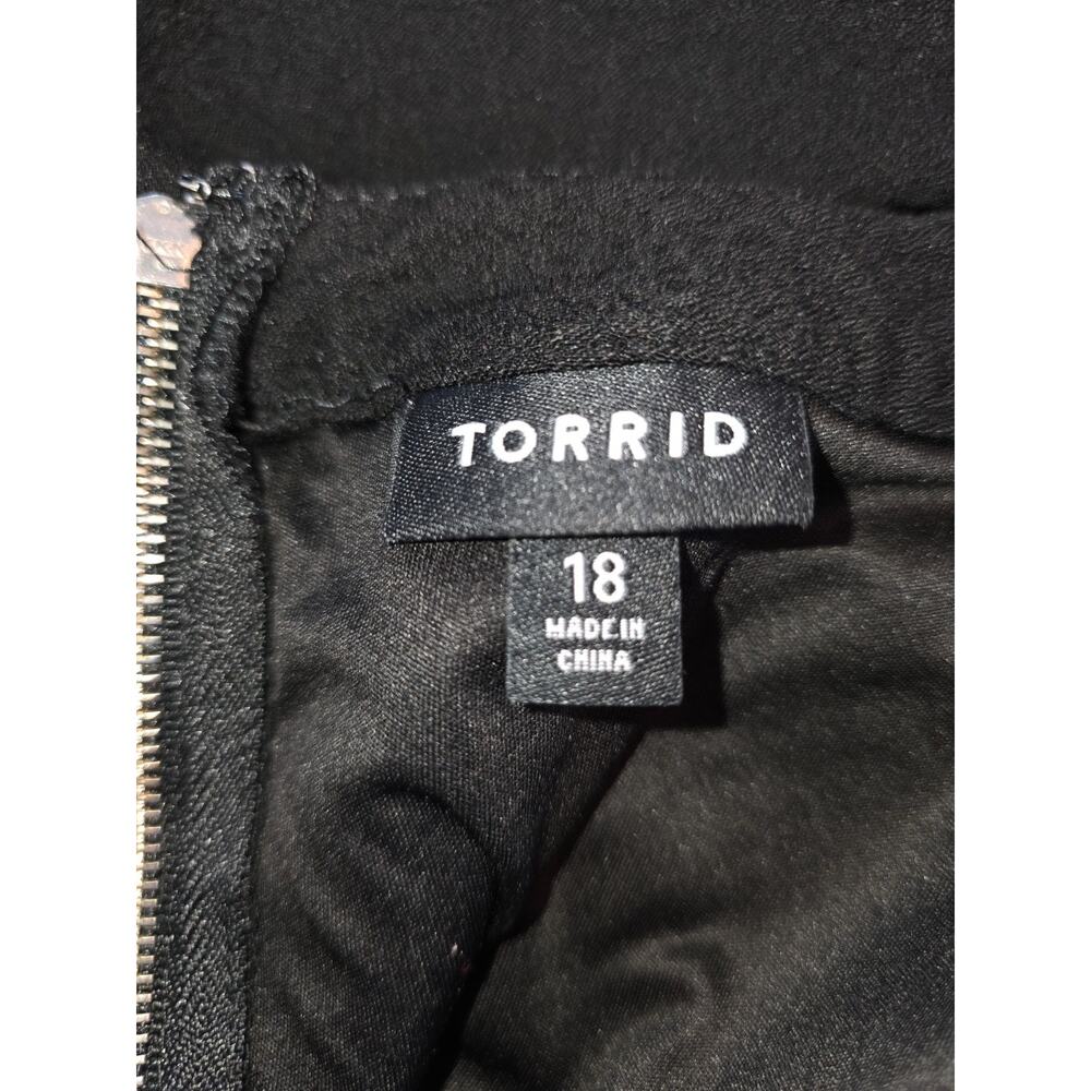 Torrid Classic Black Midi Dress size 18 2X Sleeveless Halter Stretch Skater LBD - Picture 7 of 8